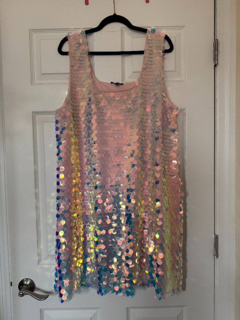 Isaac Mizrahi Paillette Mini Tank Dress Size XXL